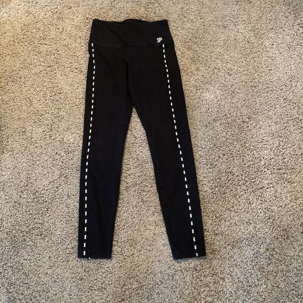 Victoria's Secret PINK black yoga leggings pants sz S